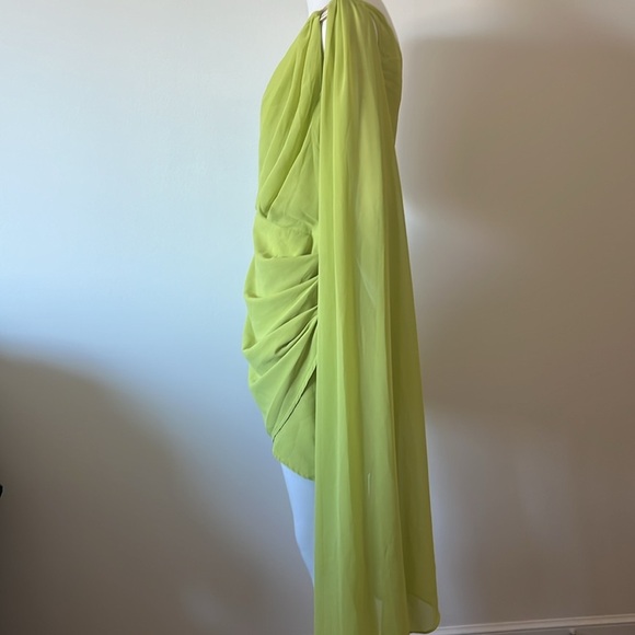 Luxxel Citron Cascade Mini Dress Size L New With Tag - Picture 4 of 11
